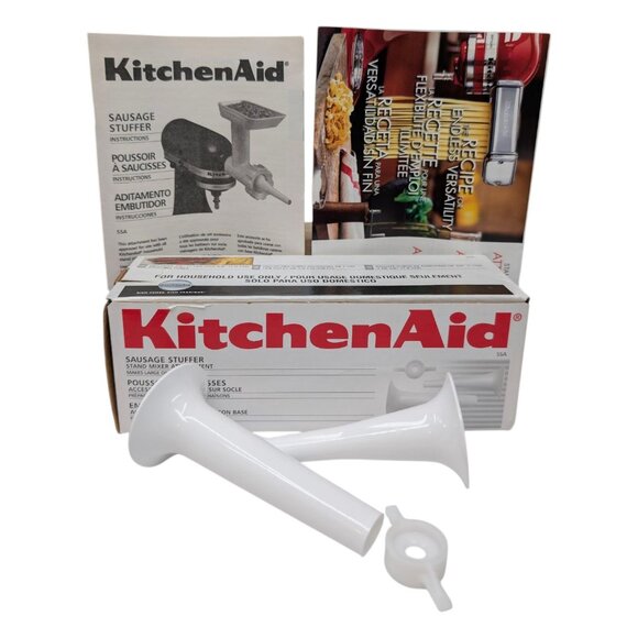 KitchenAid Sausage Stuffer Kit SAA 4164803 White Plastic New / Open Box - Picture 1 of 13